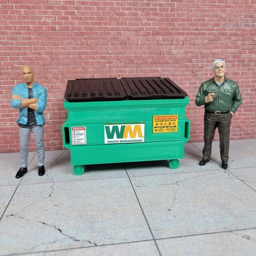 Dumpster with Stickers 1/24 Scale Diorama Garage Dollhouse Accessory - Picture 3 of 13