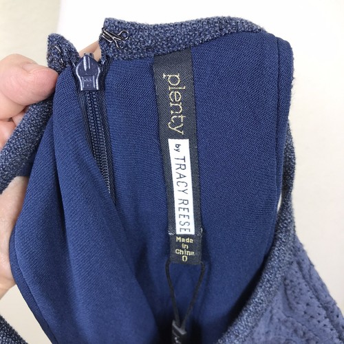 Plenty by Tracy Reese Dress Women’s Size 0 Indigo Embroidered Halter Sleeveless - Picture 10 of 10