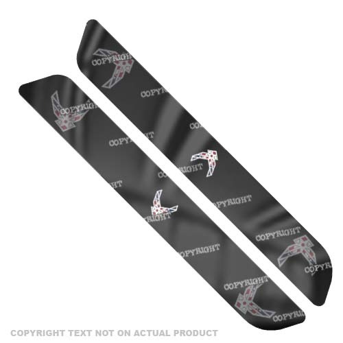 Skull Finger Saddlebag Reflector Decals – Fits Harley 1993–2013, Gloss Finish