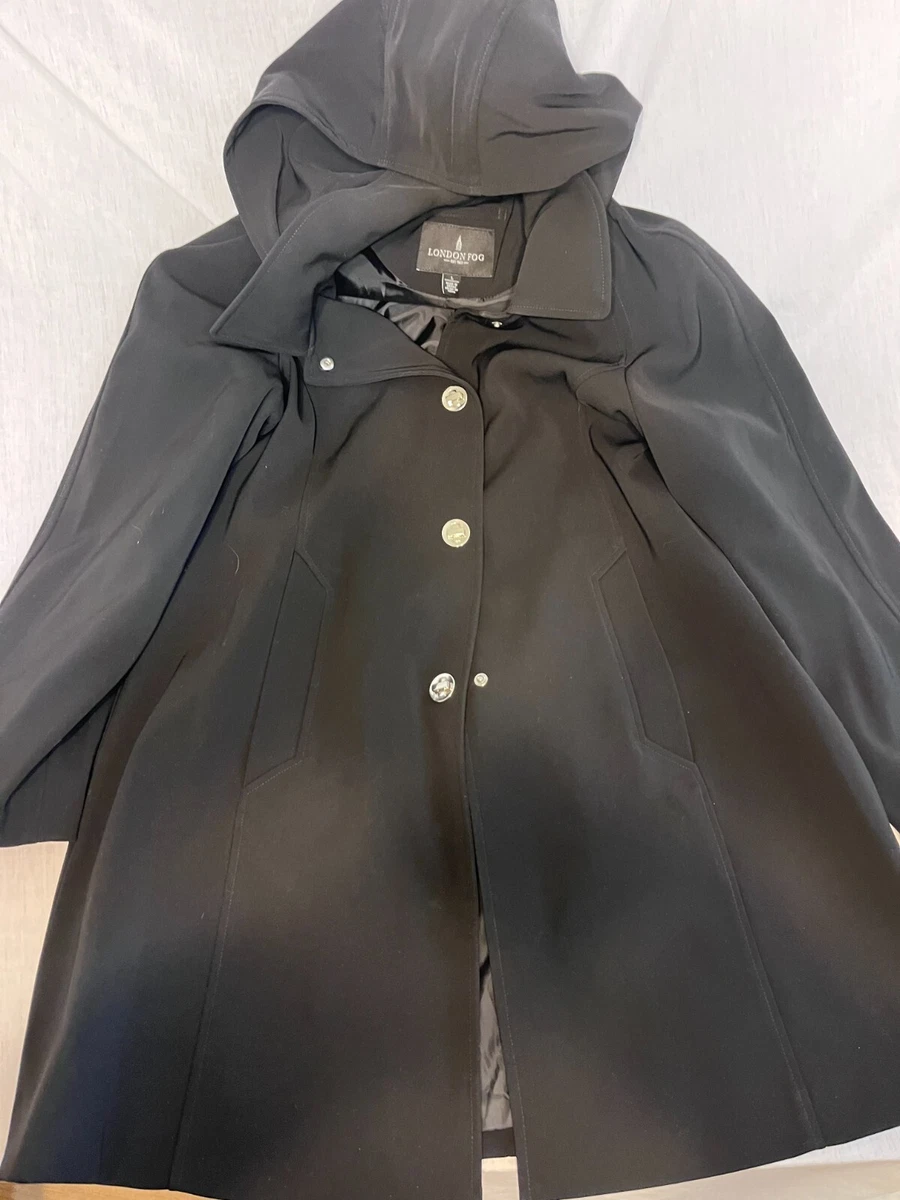 London fog cheap black raincoat