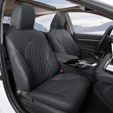 Giant Panda Custom Fit Car Seat Covers Black - Faux Leathe