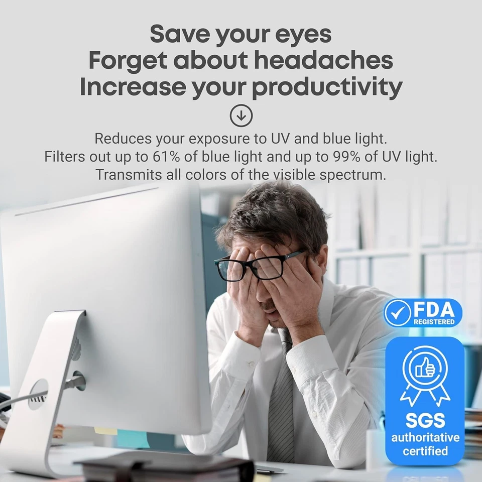 Monitor-Safe Blue Light Filter for 26-27 Inch Screens with Lifetime Replacement - Image 4 of 4
