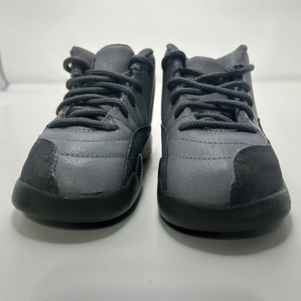 Nike Air Jordan 12 Retro TD Cool Gris Niño Zapatos Talla 8C 819666-029 Foto 2 de 4