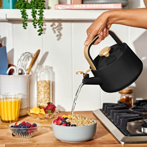 1.8L Ceramic Non-Stick Stovetop Tea Kettle, Black Sesame by Drew Barry - Picture 5 of 5