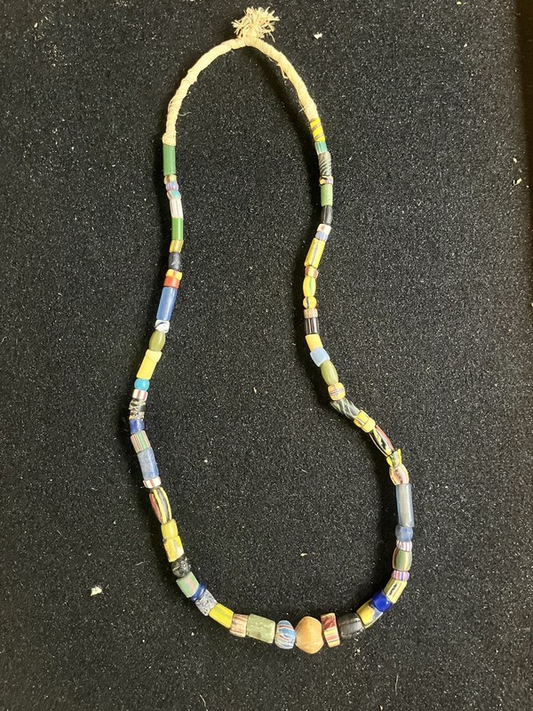 antique native american trade bead necklace -unknown origin-