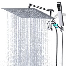 All Metal 12" Rainfall Shower Head with Handheld Spray Combo, High Pressure R...