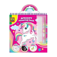 SES Creative 00117 - Activity Colouring Book Glitter 3 in 1