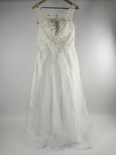 ZRFNLPC Wedding Gowns, Wedding Dress, Floral Applique Lace Bridal Gown, White