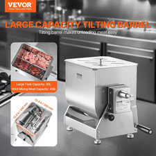 Manual Meat Mixer 30L Tilt Tank Mixing Max 45LB for Meat Sausage Mixer Machine