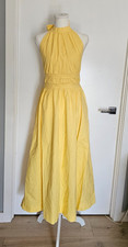 Yellow halter neck dress maxi midi BNWT NWT Size US 12 - 14