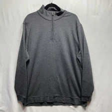 Jared Lang Men's Pullover Sweater Gray Stretch Quarter Zip Cotton Modal Size XXL