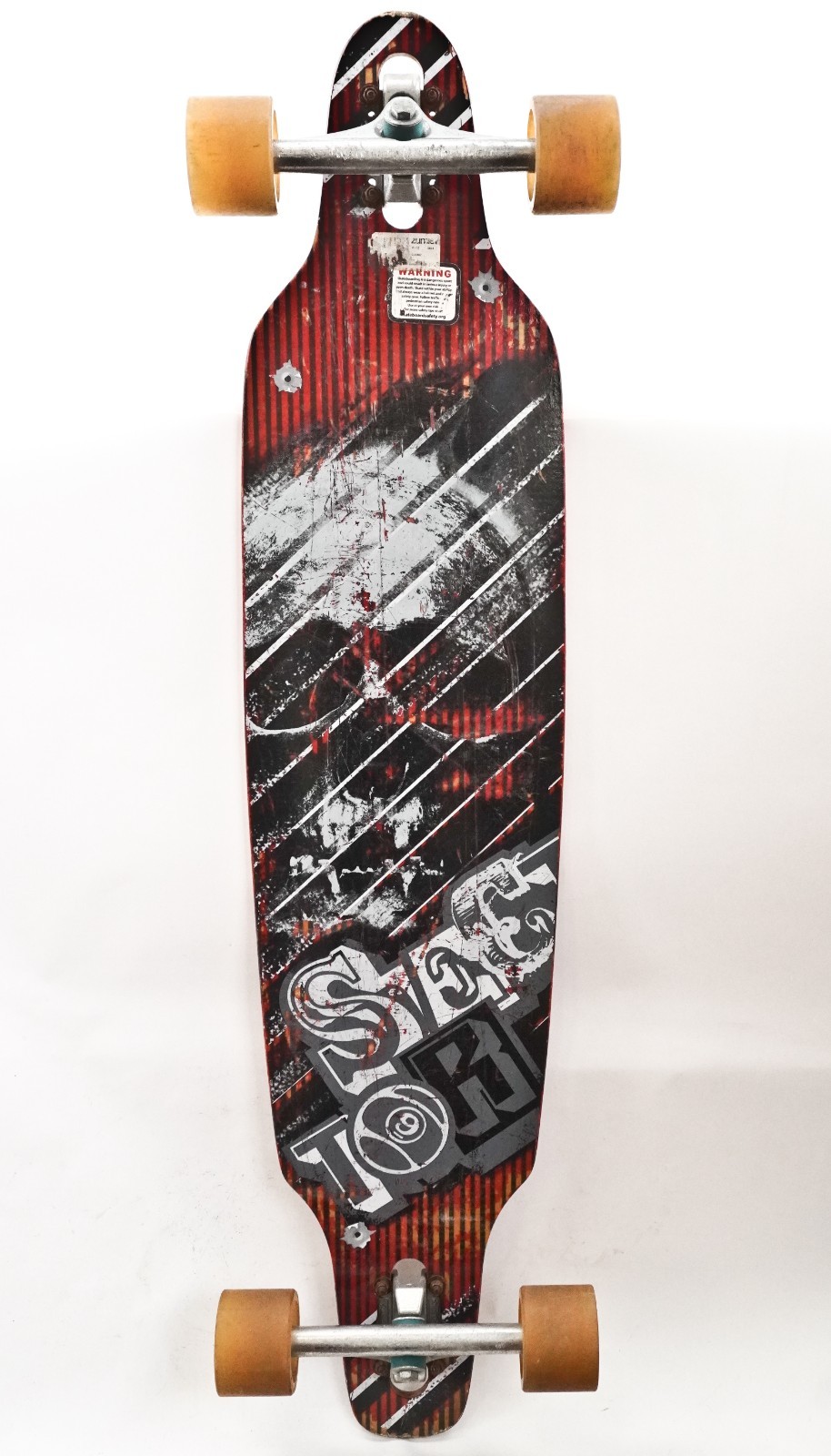 USED 41" Sector 9 Skull Longboard Complete Gullwing Drop-thr
