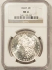 1880-S MORGAN DOLLAR, NGC MS-64; CARTWHEEL OBVERSE W/ GOLDEN REVERSE-FRESH!