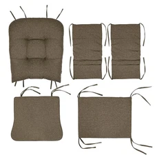 Glider Rocker Replacement Cushion 5 PCS with Ties, Rocking Chair Pads, Coffee