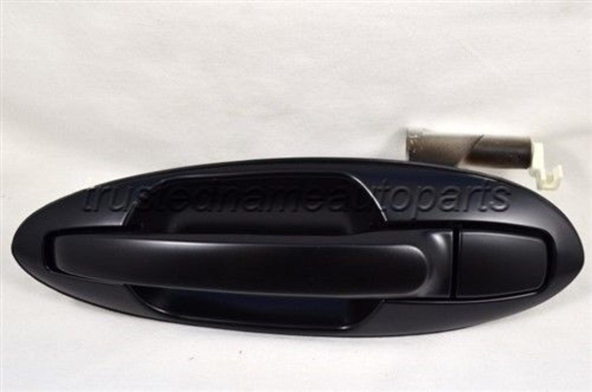 fits 2002 to 2005 Sonata Exterior Door Handle Rear Left Black
