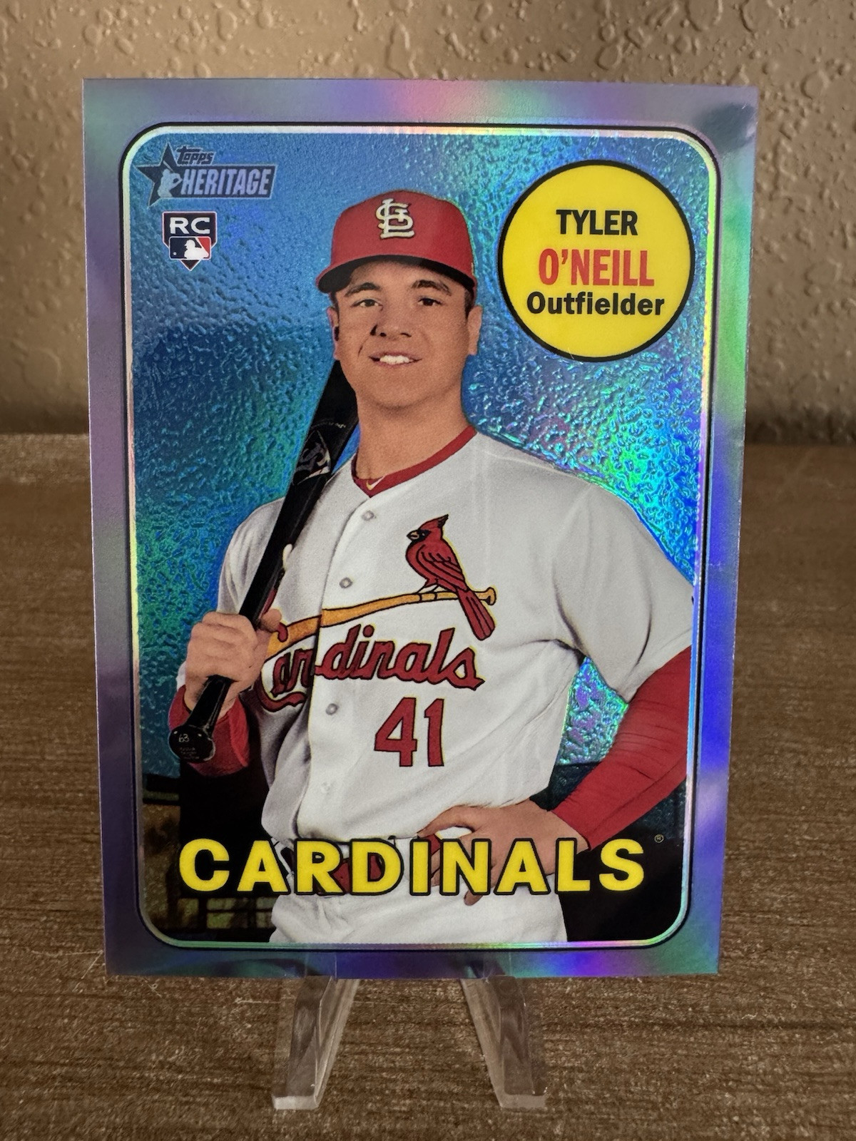 2018 Topps Heritage Chrome Tyler O'Neill Purple Refractor Rookie #THC-612 RC