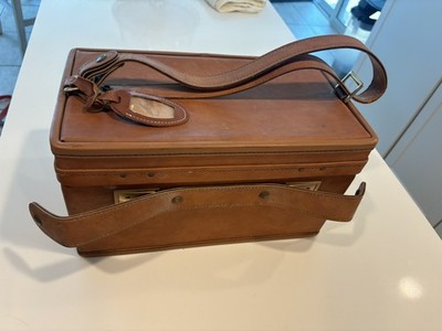 Hartmann Luggage Cosmetic Hard Case Faux Leather Travel Bag