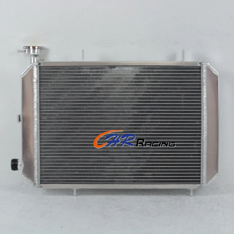 Radiador de alumínio + ventiladores para 1985-1989 Isuzu I-Mark/Chevy Spectrum/Geo Spectrum AT - Imagem 3 de 4