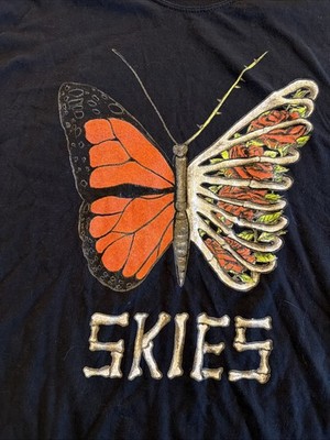 Lil Skies Butterfly Ribs Skeleton XL Shirt Shelby Album Tour Rap Spencer