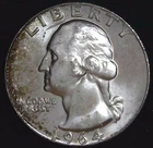 1964-D 25C Washington BU 90% Silver 26stt0205-4