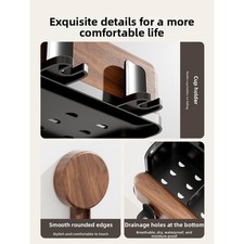 Easy Install Suction Cup Toothbrush Holder and Bathroom Storage Box Wall Mount