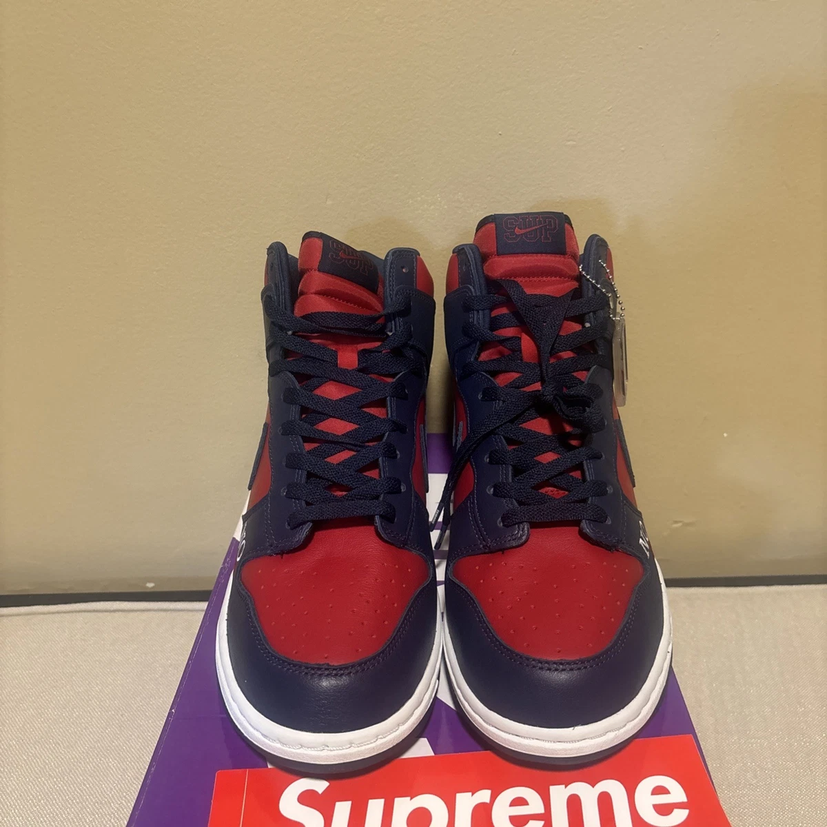 Nike Dunk High Supreme Red | eBay