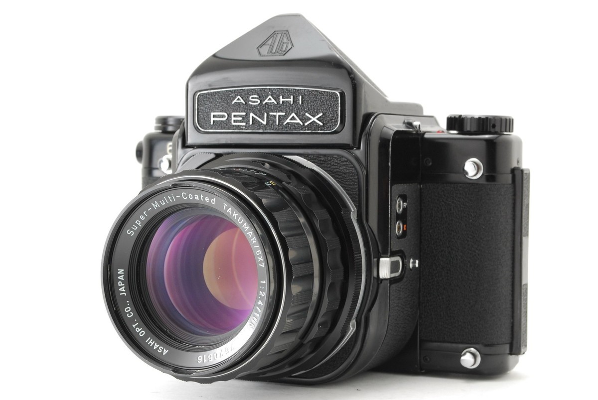 ペンタックス6X7　Takumar105mmf4付 EXC+5] Pentax 6x7 67 Eye Level Film Camera Takumar 105mm f2