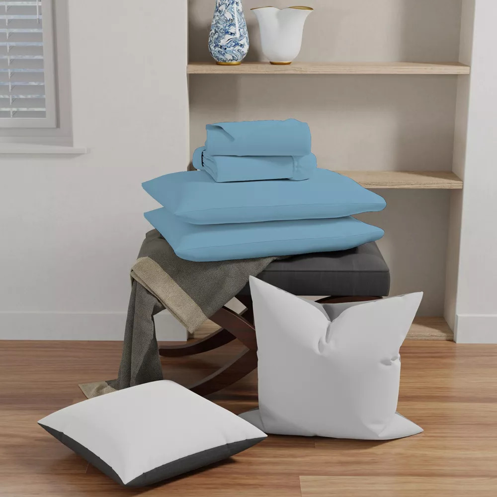 Комплект постельного белья из сверхмягкого и уютного всесезонного трикотажа Color Sense, небесно-голубой