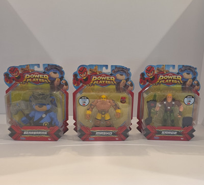 Power Players Boxed Action Figure Set of 3 Bearbarian Masko Sarge