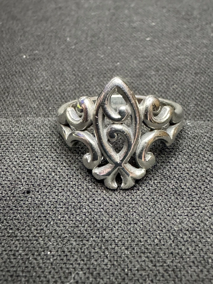 Anel James Avery aposentado Ichthus Eternity tamanho 9 e anel trançado tamanho 5.5, 0,925 - Imagem 4 de 4