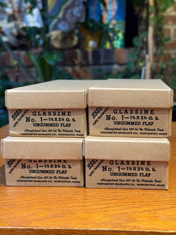 VINTAGE 1000 Glassine #1 - 1¾ x 2⅞ O.S. Gummed Flap Envelopes 4 BOXES (4000)