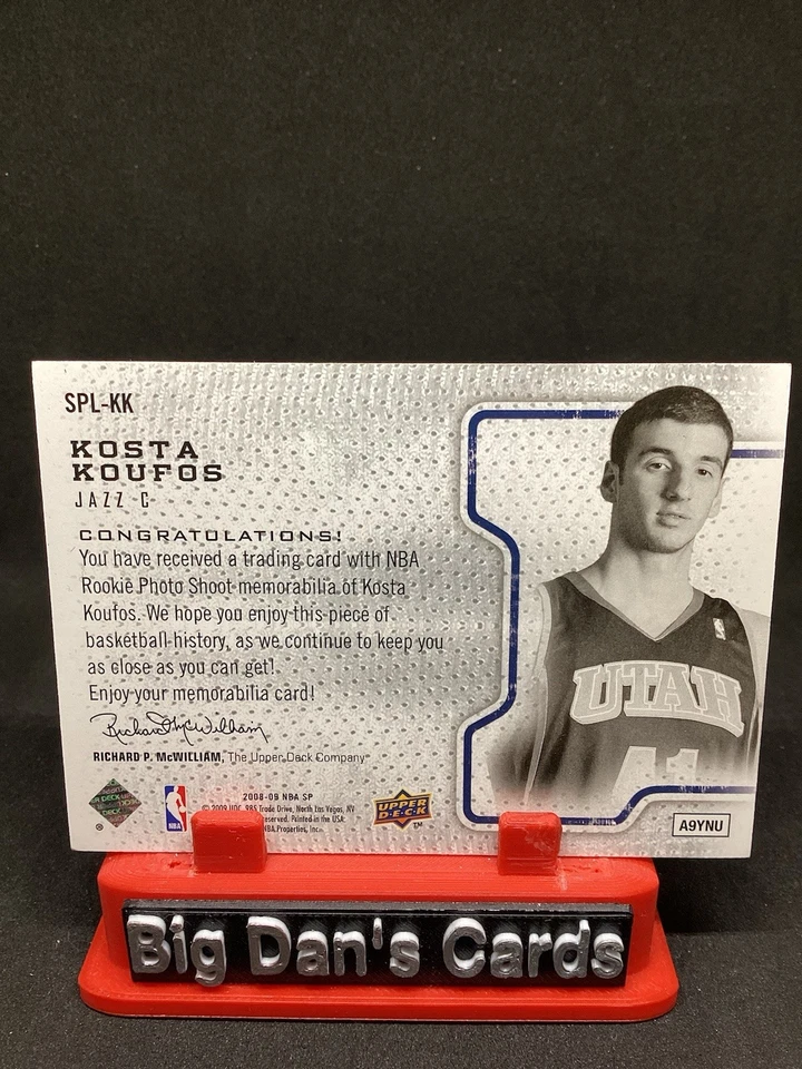 2008-09 SP - Sp Limited Memorabilia KOSTA KOUFOS #SPL-KK (MEM, RC) - Image 2 of 2