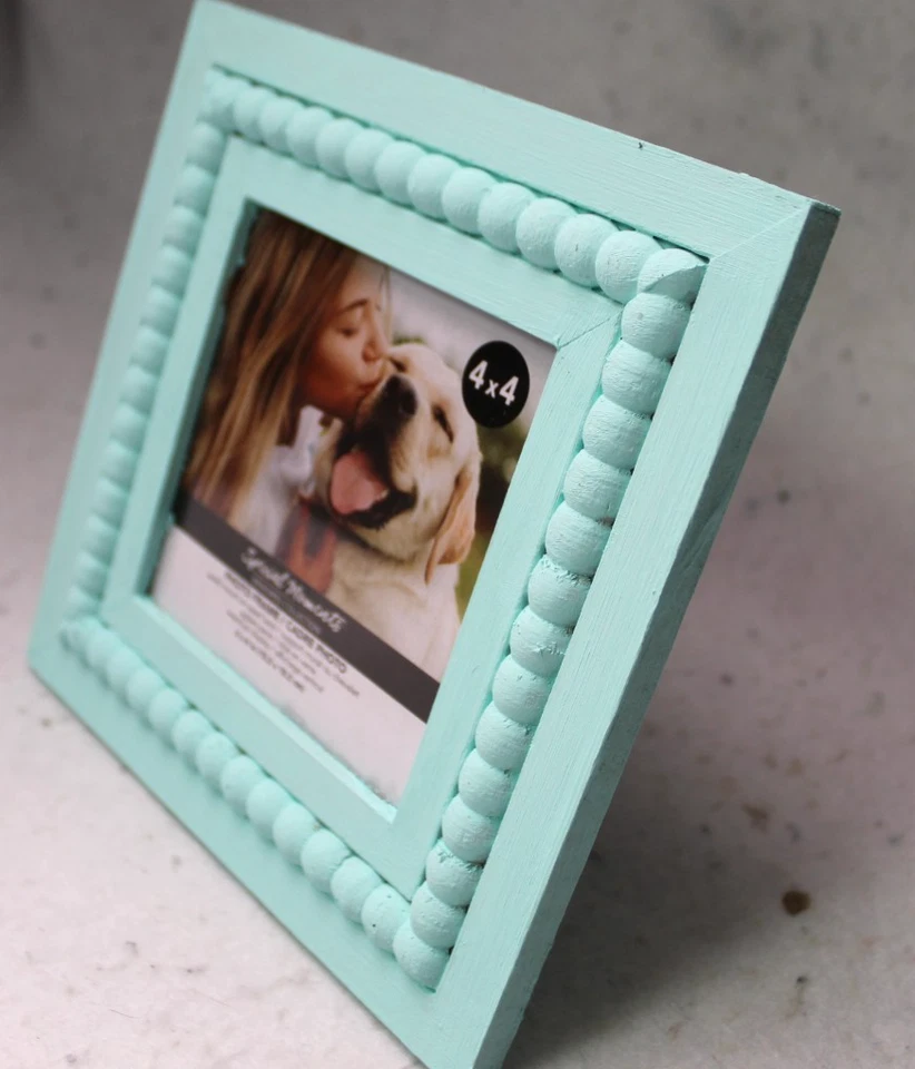 СПЕЦИАЛЬНЫЕ МОМЕНТЫ деревянный бусина фоторамка 4 «x 4» вручную матовый новом зеленый новый - Изображение 2 из 4