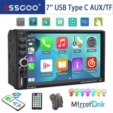 Autoradio 7" Doppel 2 DIN Android Auto Wireless Carplay USB AUX Bluetooth FM TF
