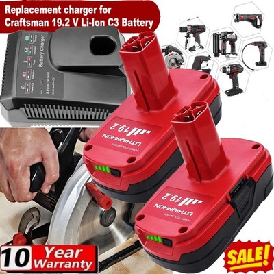 19.2 Volt For Craftsman C3 DieHard Lithium XCP Battery / Charger 11375 11376