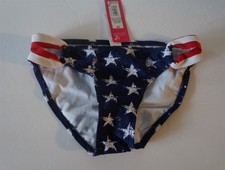 Xhilaration Swim Bottom Hipster Bikini Stars Stripes Junior Size XS - NWT