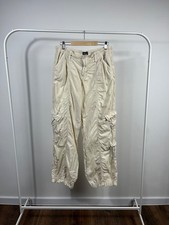 BDG Urban Outfitters Baggy Cargo Pants Cream Y2K Streetwear