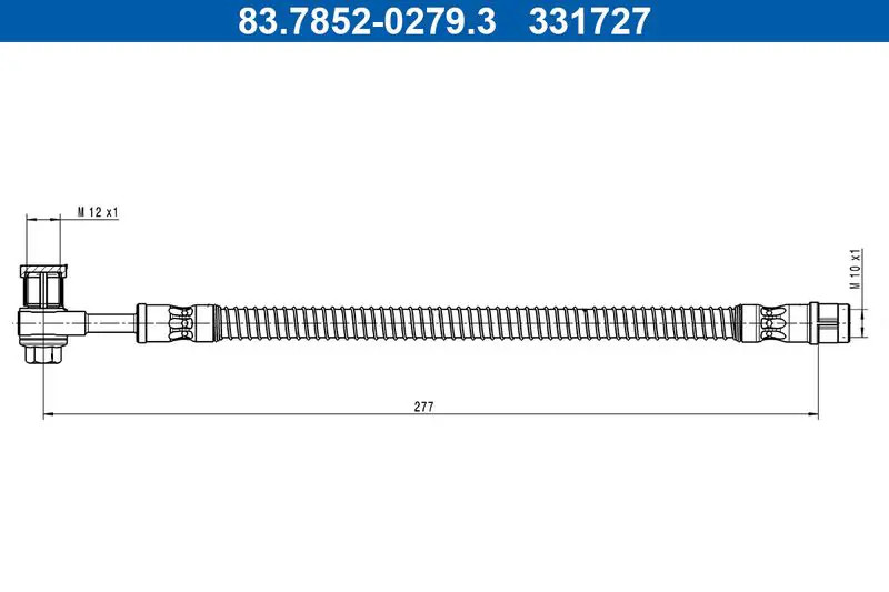 Flessibile del freno ATE 83.7852-0279.3 - Immagine 2