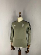 Adidas Juventus Niños Sudadera Verde Oliva Manga Larga Deportes Entrenamiento Top
