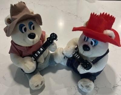 Vintage Gemmy Dueling Banjos Bears Works READ DESCRIPTION