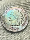 1899/9  Indian Head Cent Penny, Beautiful Gem Lustrous AU+++ Toned High Grade