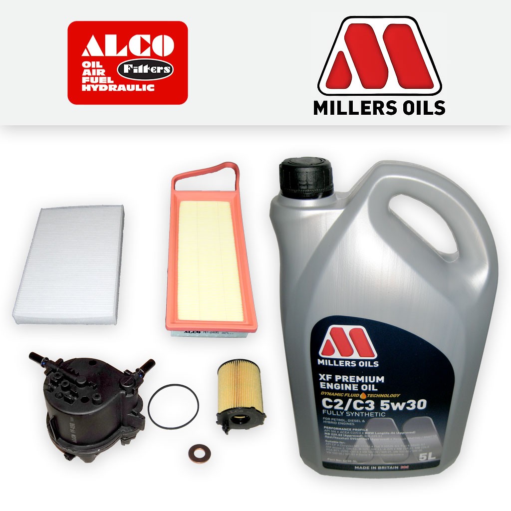 SERVICE KIT for PEUGEOT 307 1.4 HDI OIL AIR FUEL CABIN FILTERS +OIL (2001-2005)