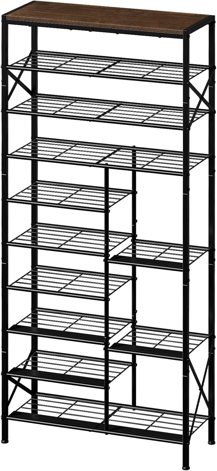 10-Tier Large Capacity Shoe Rack with Boot Storage Organizer