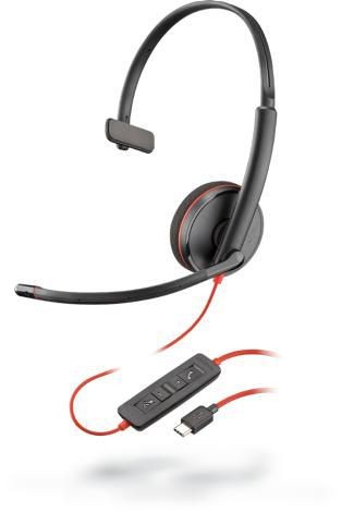Poly 209748-104 Blackwire C3210 Headset USB-C Wired Noise-Cancelling Mic