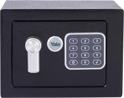 Yale Mini Elektronischer Safe Schwarz YSV/170/DB2 3-8 Ziffern PIN Tastatur + 2 Tasten