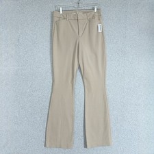 Old Navy High Waisted Pixie Flare Pants Womens 10 Tall Tan Beige Mocha Taffy NWT