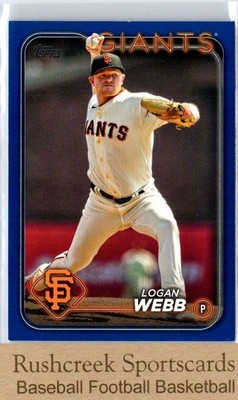 2024 Topps #4 Logan Webb Royal Blue