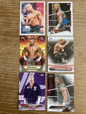 Dolph Ziggler WWE Topps 6 Card Lot, 2010, 2014, 2016, 2018, 2019 RAW & Summer Sl