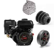 210cc 7HP OHV Complete Engine Motor 420 Clutch Chain for Mower Go kart Mini bike