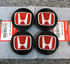 4 Set Jdm Red H Wheel Center Caps Hubs Cover Cap 69mm Fit For Honda Civic New